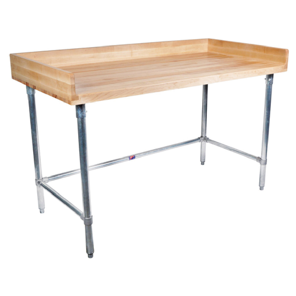 BK Resources MBTGOB-6036 Bakers Table With Galvanized Open Base 60"W X 36"D X 38-3/4"H Overall Size