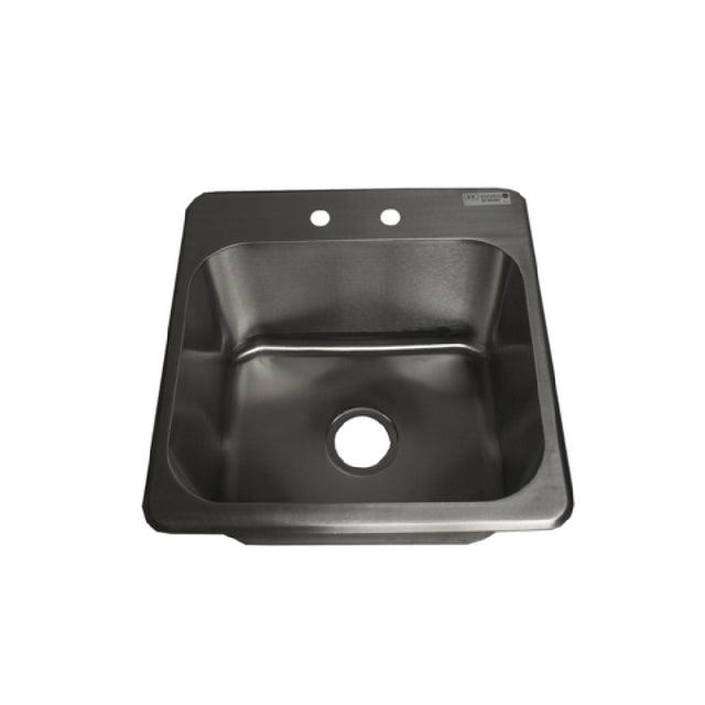 BK Resources DDI-18151024 Deep Drawn Drop-In Sink One Compartment 20"W X 20-1/2"D X 10-1/2"H Overall Size