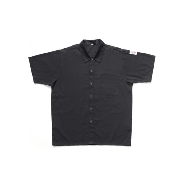 CAC China APST-8KS Chef's Pride Shirt Snap Button Black