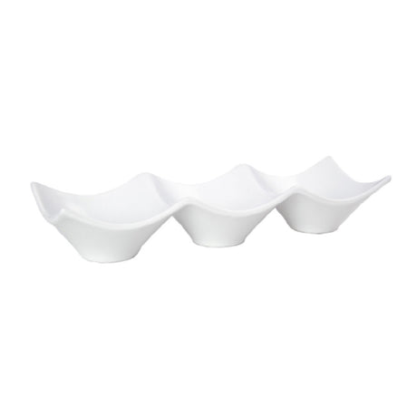 FOH DBO074WHP22 Origami® Divided Dish 3-compartment 2 Oz. Per Bowl