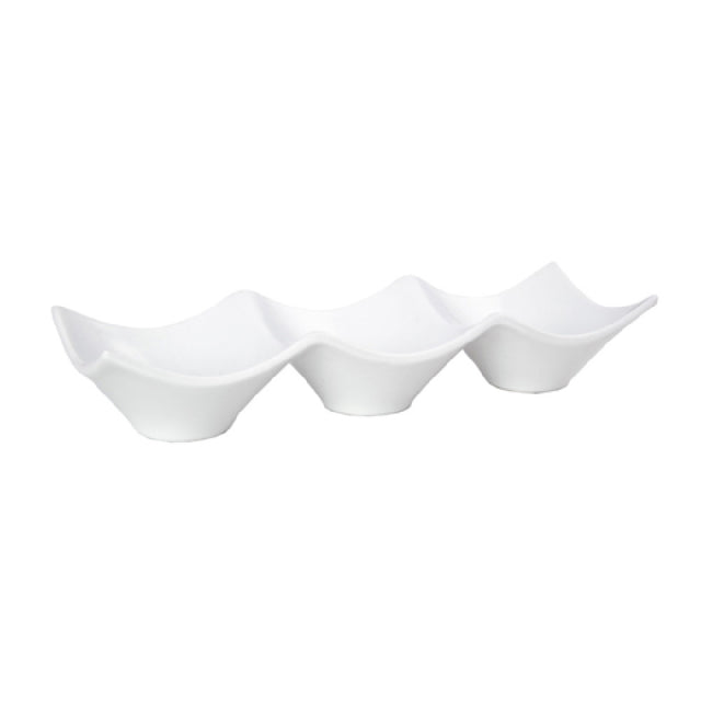 FOH DBO074WHP22 Origami® Divided Dish 3-compartment 2 Oz. Per Bowl