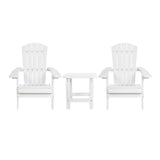 Flash Furniture JJ-C14505-2-T14001-WH-GG Folding Adirondack Chairs With Side Table