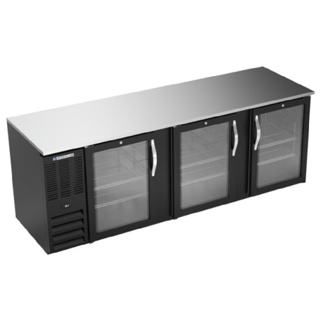 Beverage Air BB94HC-FG-B - Refrigerated Food Rated Back Bar Storage Cabinet, Three-section