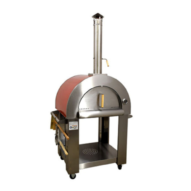 Omcan 48113 (WO-CN-0640R) Wood Burning Oven 5 Minute Heating Time 25-3/16" X 29-1/2" Brick Cooking Area