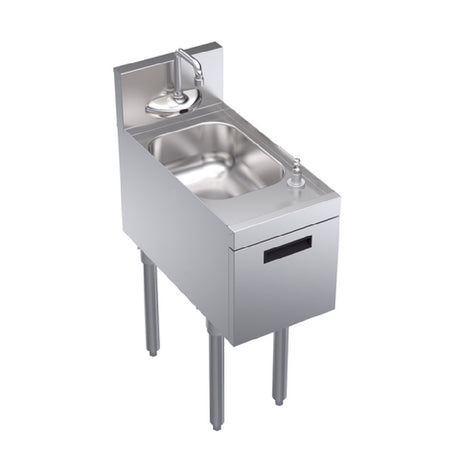 Krowne KR24-12ST-E Royal Series Underbar Hand Sink Unit Free Standing 12"W X 24"D X 36-1/2"H.O.A. (to Match Speedrail Depth)