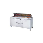 Blue Air BLPT72-D2M-HC Sandwich Prep Table Three-section 72-3/8"W