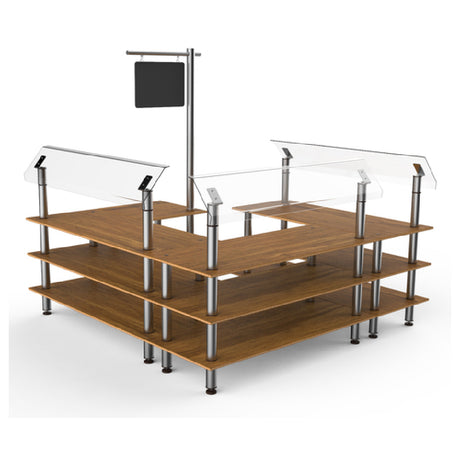 Steelite MGCMLB06BSXF Mogogo Buffet Solutions Modular Salad Station 3-tier 100-1/2" X 100-1/2" X 94"H