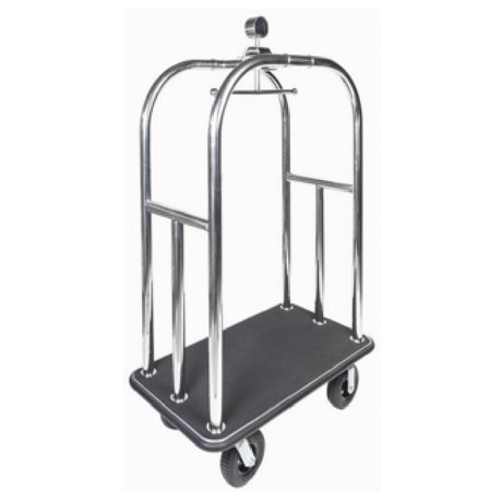 Central Specialties 3799BK-010-BLK Rondo Bellman Cart 44"W X 24"D X 75"H 800 Lb. Capacity