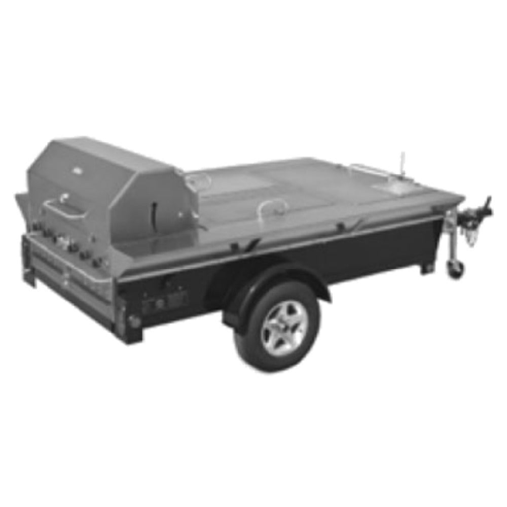 Crown Verity CV-TG-4 Towable Grill 69" X 155" X 52" Trailer Includes BI-48 Grill & RD-48 Roll Dome Lid