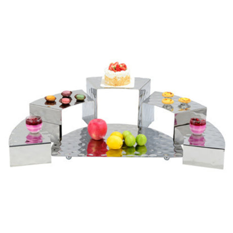 Bon Chef 2903 Display Riser Set 6-piece Includes: (1) 12"W X 7"D X 8-1/2"H Shelf