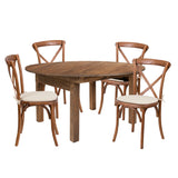 Flash Furniture XA-FARM-20-GG Hercules Series Farm Table And Chair Set Antique Rustic Design