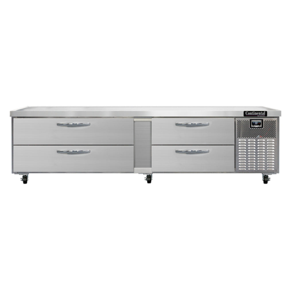 Continental Refrigerator D96GN Refrigerator Griddle Stand Two-section (4) Drawers Two Drawers Accommodates (2) 12" X 20" X 6"