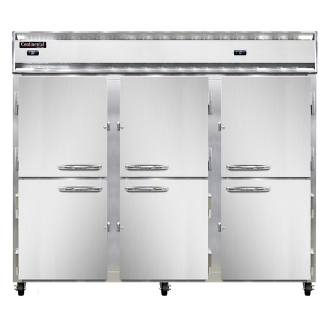 Continental Refrigerator 3RRFENSSHD Extra-Wide Refrigerator/Freezer Reach-in 85-1/2"W