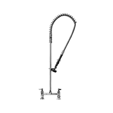 T&S Brass B-0123-M EasyInstall Pre-Rinse Unit Spring Action Gooseneck 8" Deck Mount