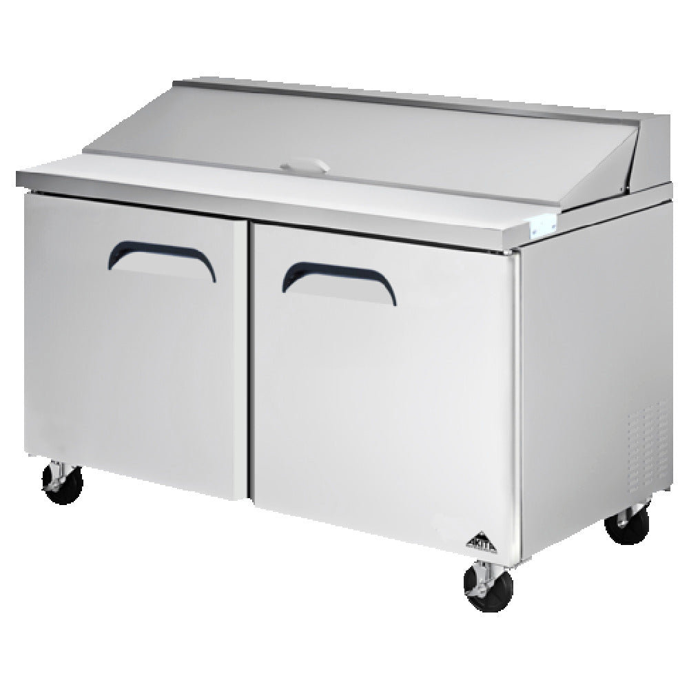 Akita AST-60-24 Mega Top Salad / Sandwich Prep Table Two-section