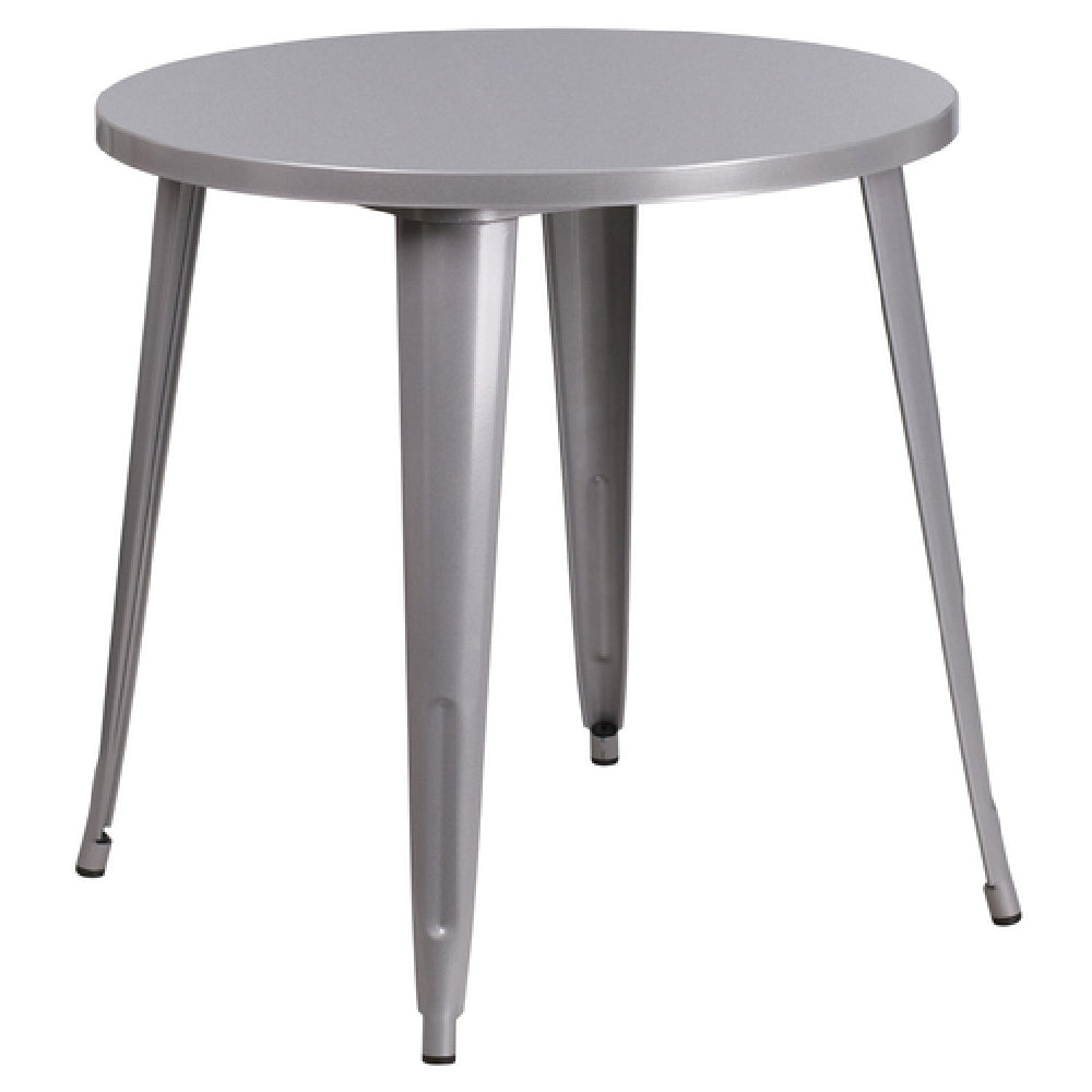 Flash Furniture CH-51090-29-SIL-GG Table 30" Dia. X 29-1/2"H Dining Height