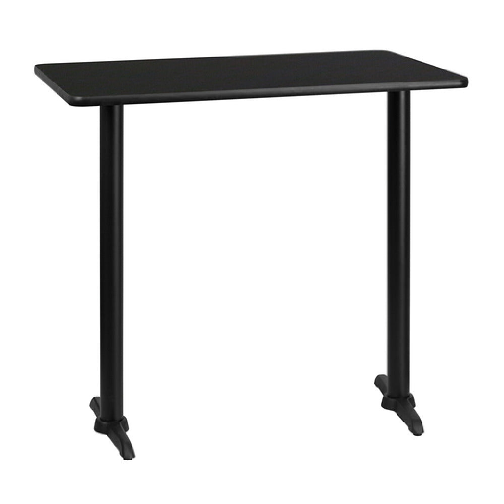 Flash Furniture XU-BLKTB-3042-T0522B-GG Table 42”W X 30”D X 43-1/8”H Bar Height