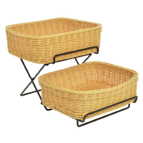 Hubert 25654 - Basket Display Stand, 2-tier, 13" X 18" X 11-1/4"H Overall