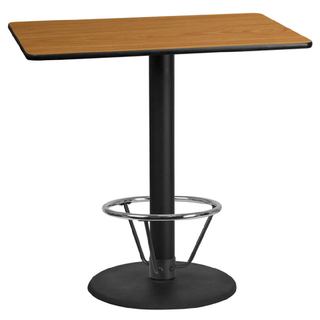 Flash Furniture XU-NATTB-3048-TR24B-4CFR-GG Table 48"W X 30"D X 43-1/8"H Bar Height