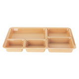 Cambro 1411CW133 Camwear® Tray-on-Tray Meal Delivery Tray 5-compartment 14-3/8"L X 10-9/16"W X 1-1/4"D