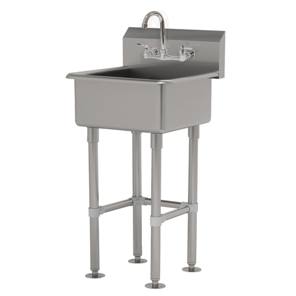 Advance Tabco FS-FM-2219-F Service Sink Splash Mount Faucet Provision With Stainless Steel Legs And Flanged Feet