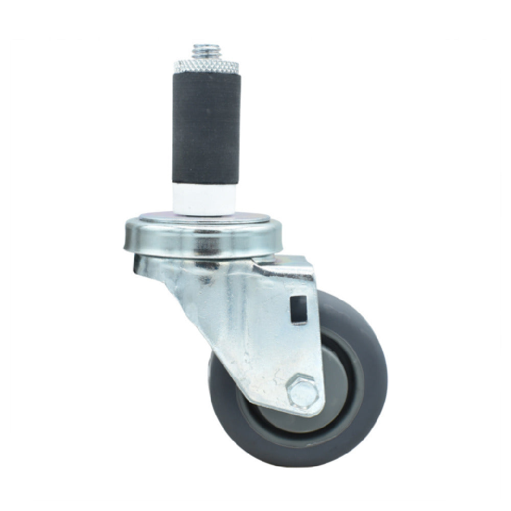 BK Resources 3SBR-2RA-GR - Swivel Caster, 1-1/4" Expanding Stem, 3" Gray Rubber Wheel