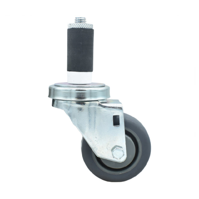 BK Resources 3SBR-2RA-GR - Swivel Caster, 1-1/4" Expanding Stem, 3" Gray Rubber Wheel