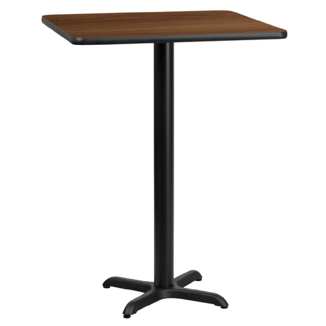 Flash Furniture XU-WALTB-3030-T2222B-GG Table 30"W X 30"D X 43-1/8"H Bar Height