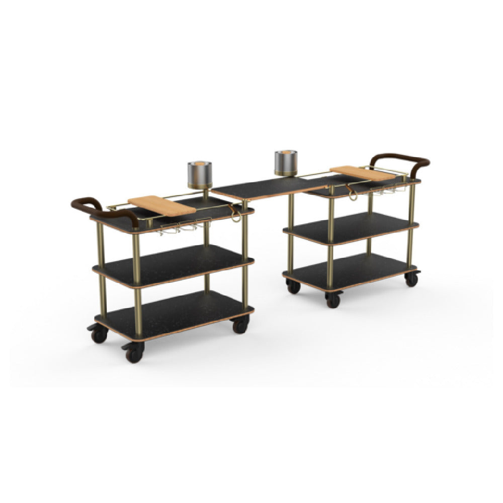 Steelite MGCRNX23MBXX Mogogo Roll'n Mini Happy Hour Station Nero Marquina Marble Shelves