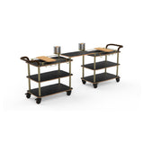 Steelite MGCRNX23MBXX Mogogo Roll'n Mini Happy Hour Station Nero Marquina Marble Shelves