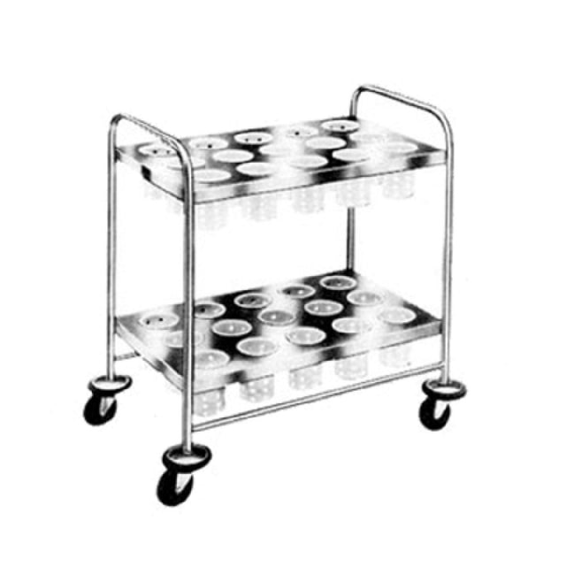 Dinex DXP719 Silverware Cart Accommodates (30) Cylinder Dispensers On (2) Shelves (silverware Cylinders Not Included)