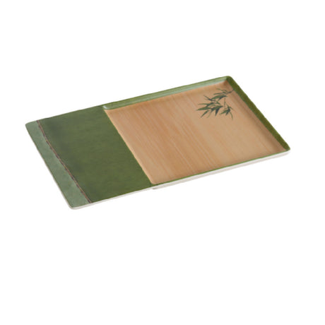 Yanco BA-2112 Bamboo Style Plate 12-1/2"L Rectangular