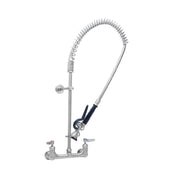 T&S Brass S-0133-CR-BY EverSteel 8” Wall Mount Mixing Faucet With Body 18” Riser