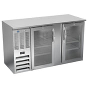 Beverage Air BBN58HC-G-S - Refrigerated Back Bar Storage Cabinet, Two-section, 58"W X 26-3/8"D X 34"H