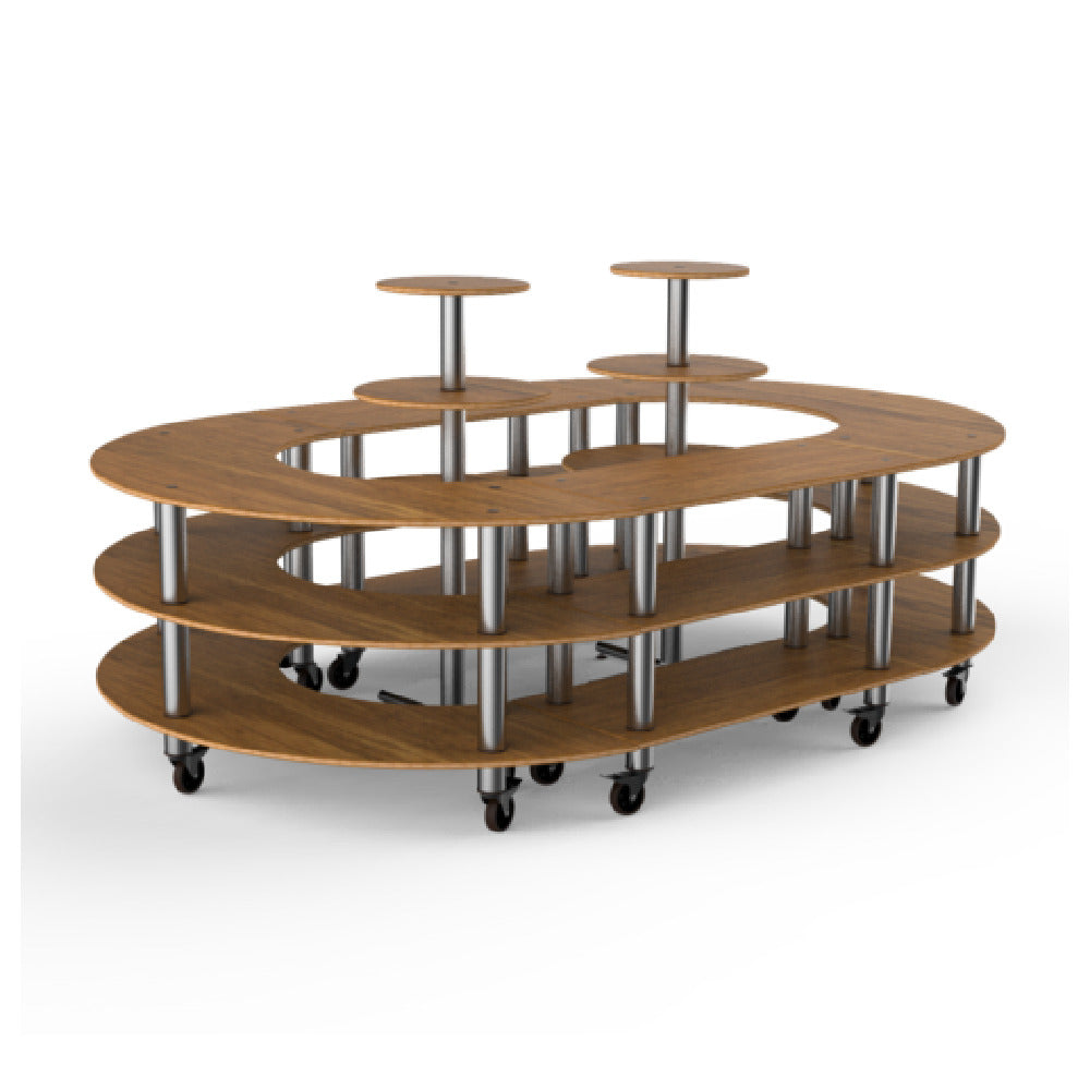 Steelite MGCMSB08BSXW - Closed Stadium Station, 129.0" X 81.5" X 55.0", Modular