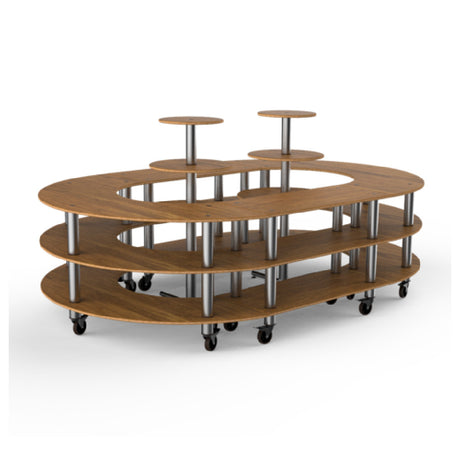 Steelite MGCMSB08BSXW - Closed Stadium Station, 129.0" X 81.5" X 55.0", Modular