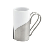 FOH DMU011WHP23 1.5oz Porcelain/Brushed Stainless Mug Includes One DMU013WHP23 1.5oz Porcelain Cup