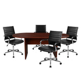 Flash Furniture BLN-6GCMHG595M-BK-GG Lake Table And Chair Set Includes (1) 72"W X 35"D X 29-1/2"H Oval Table