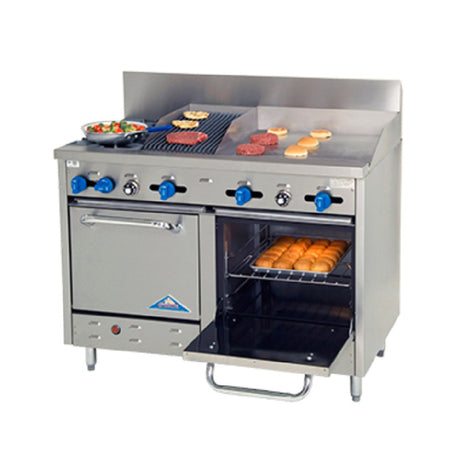 Comstock-Castle F3218-24-1RB Range Gas 48" Wide