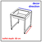 Bauscher Hepp VE-81092 - Venta® Buffet Table, With Ice Well, The Opening Can Be Closed With Two Insert Panels