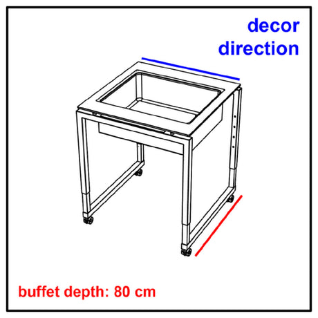 Bauscher Hepp VE-81092 - Venta® Buffet Table, With Ice Well, The Opening Can Be Closed With Two Insert Panels
