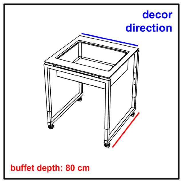 Bauscher Hepp VE-81092 - Venta® Buffet Table, With Ice Well, The Opening Can Be Closed With Two Insert Panels