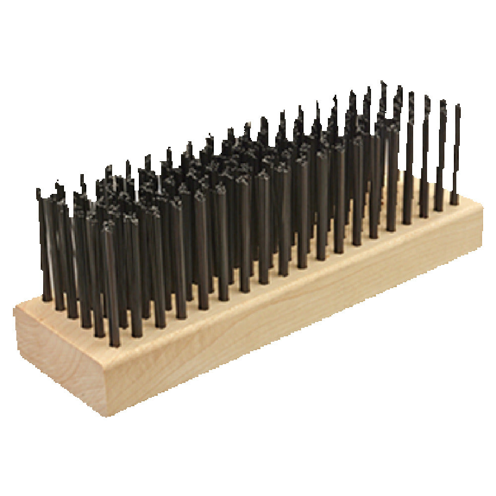 Franklin Machine Products 133-1669 The Texas Brush® Grill Brush 7-1/4 W Wooden Brush Head 1-11/16" Medium Steel Bristles
