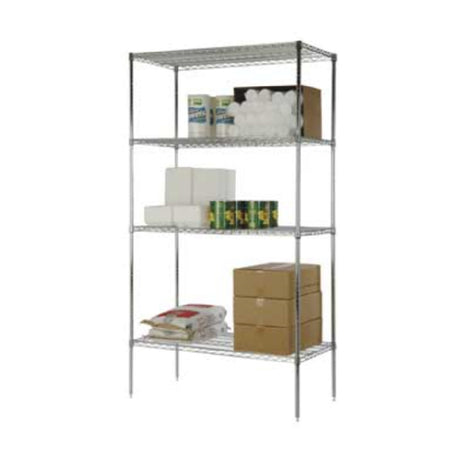 1880 Hospitality FK184874CH Focus Foodservice Wire Shelving Kit Includes (4) 18" X 48" Shelves With Split Sleeves