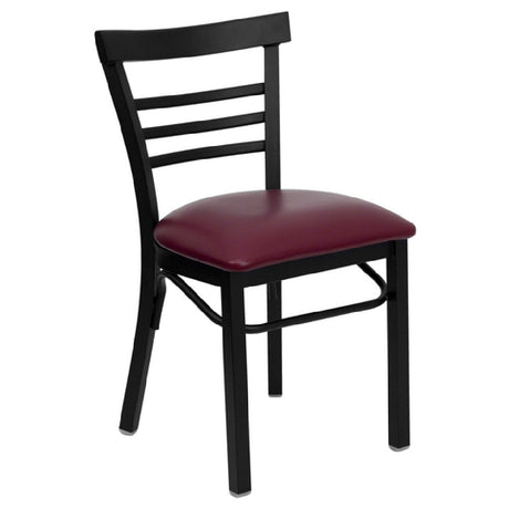 Flash Furniture XU-DG6Q6B1LAD-BURV-GG Hercules Series Restaurant Side Chair Ladder Back