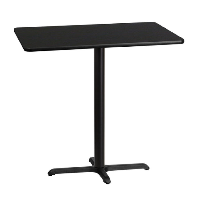 Flash Furniture XU-BLKTB-3042-T2230B-GG Table 42"W X 30"D X 43-1/8"H Bar Height