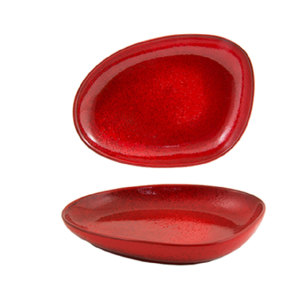 FOH DSP032RDP23 Kiln® Plate 8" X 6" X 1" Oval