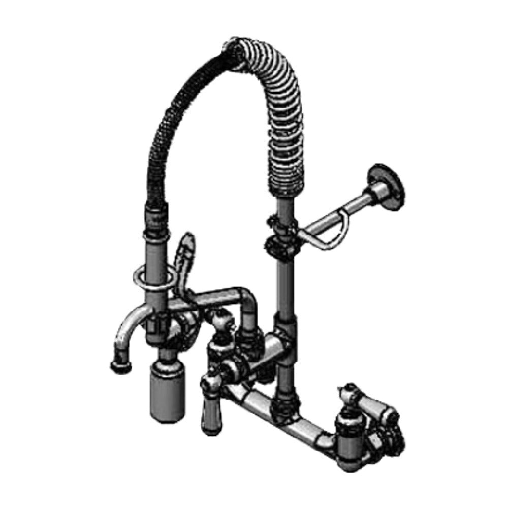 T&S Brass MPY-8WCN-08 EasyInstall Mini Pre-Rinse Units Wall Mount 8" Swivel Add-on Nozzle