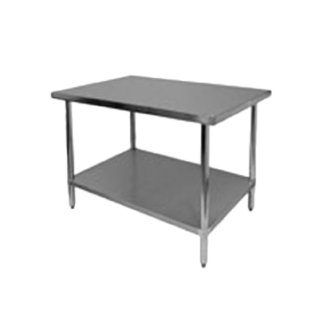 Thunder Group SLWT43072F Work Table 30" X 72" X 35" 18 Gauge/430 Stainless Steel Flat Top