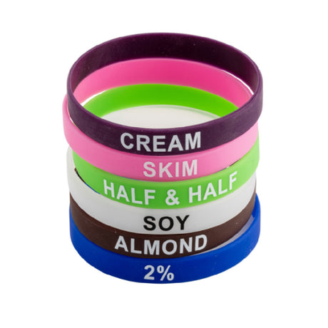 Tablecraft 12687 Cash & Carry Silicone Flavor Bands 3.125" X3.125 X .5"